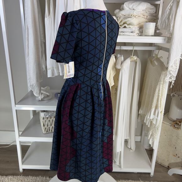 Lularoe Amelia women's size small, skater dress, geometric, sexy, office #1992 - Picture 8 of 11